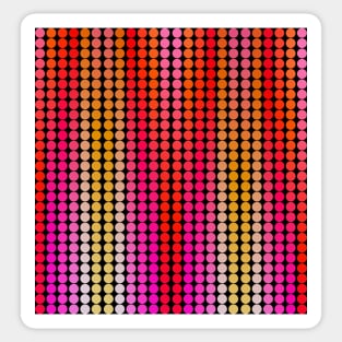 Dots orange, red, pink Sticker